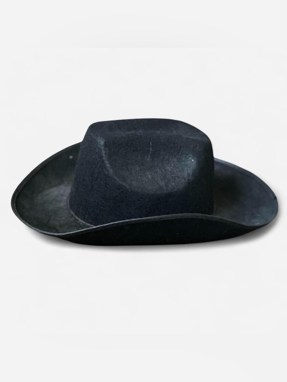 Black Cowboy Hat Western Cowgirl Wide Brim Costume Hat One Size